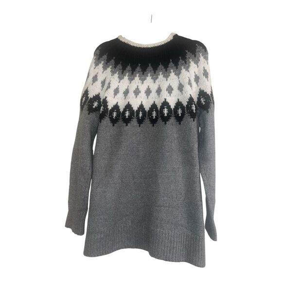 ✨LOFT Gray Fair Isle Sz XL Sweater✨ - Picture 5 of 9